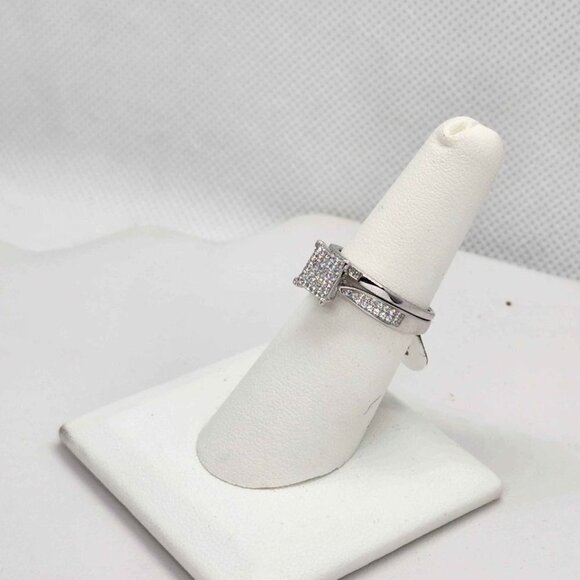 BRAND NEW  Sterling Silver 925  2 Pcs Ring - Picture 2 of 4